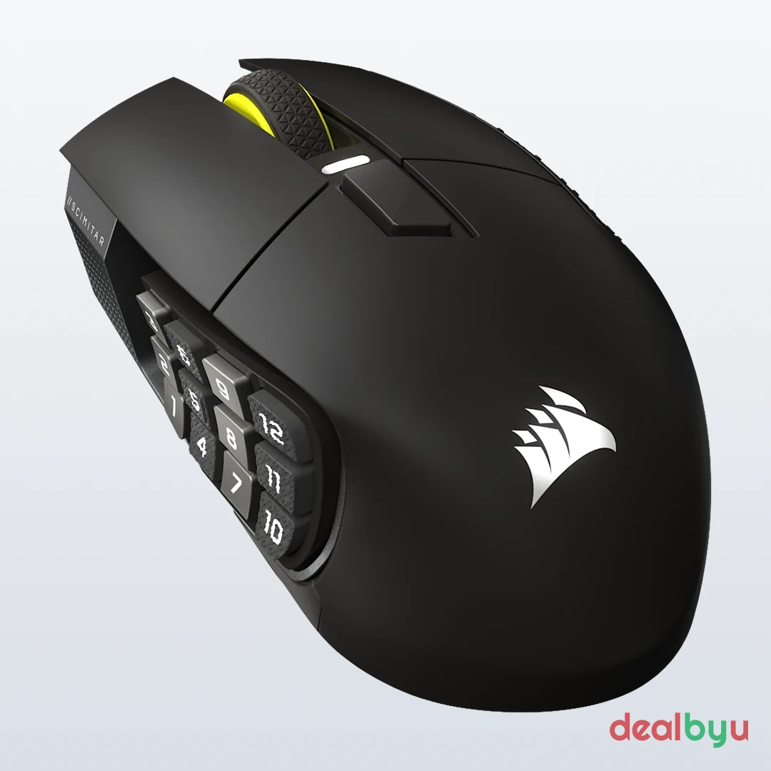 Corsair Scimitar Elite Wireless SE — Multi-device Wireless Gaming Mouse, 33,000 DPI, RGB