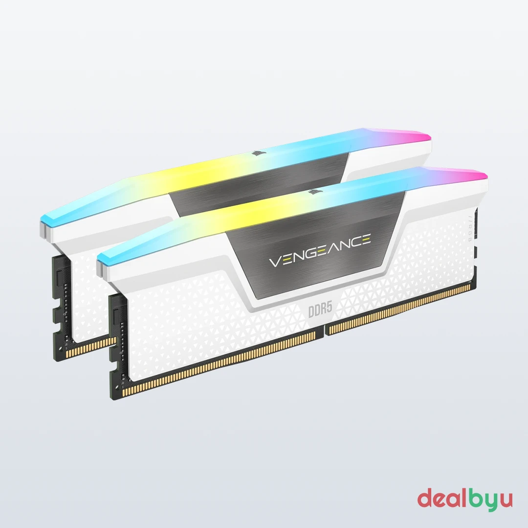 Corsair Vengeance RGB DDR5 32 GB (2 × 16 GB) 6000 MT/s RGB White Desktop Memory Kit
