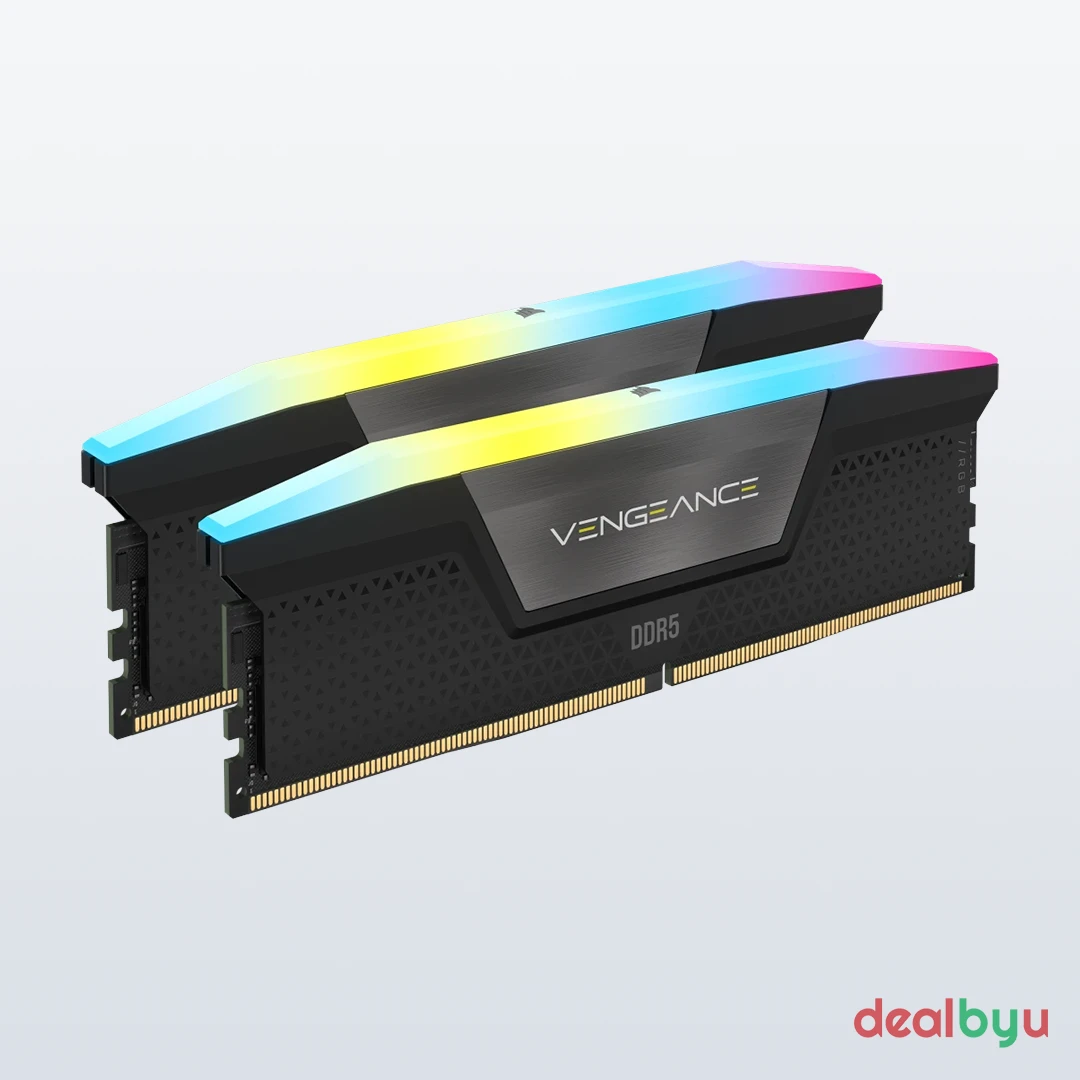 Corsair Vengeance RGB DDR5 96 GB (2 × 48 GB) 6400 MT/s CL32 RGB Desktop Memory Kit