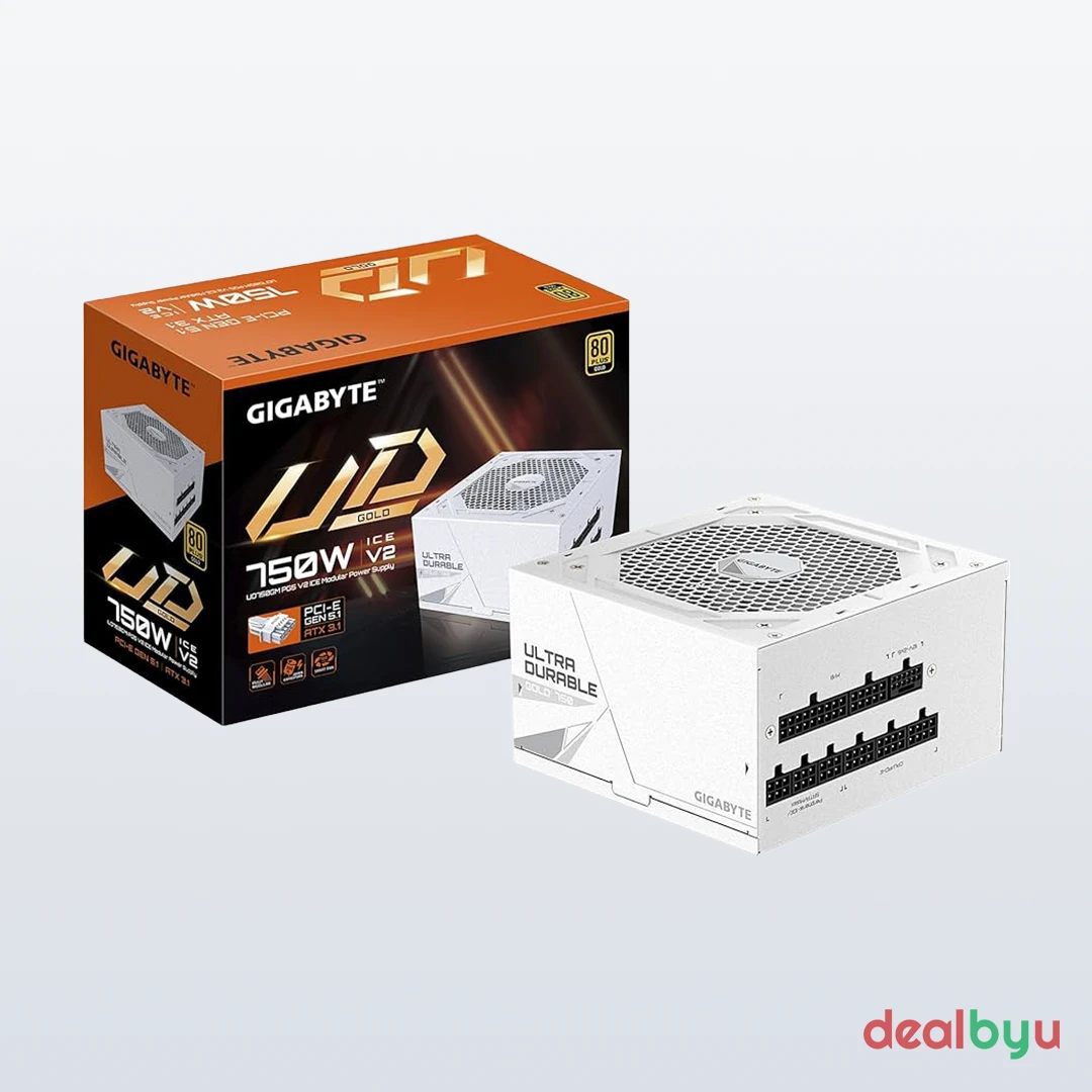 Gigabyte UD750GM PG5 V2 ICE 750W — 80+ Platinum Fully Modular Power Supply (White)