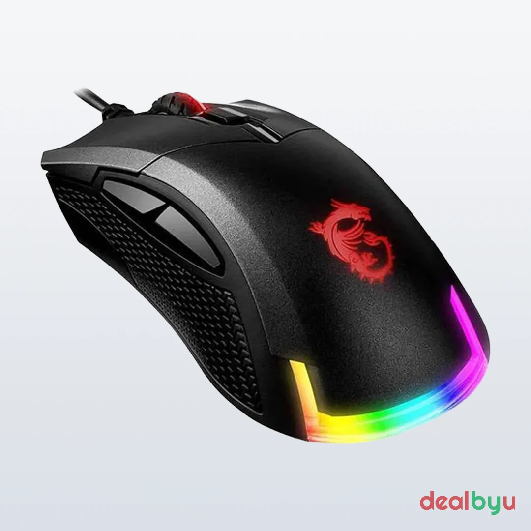 MSI Clutch GM50 — Wired Gaming Mouse, 7,200 DPI, RGB