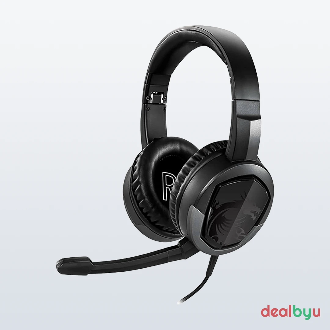 MSI Immerse GH30 V2 — Wired 3.5mm Gaming Headset, Detachable boom mic