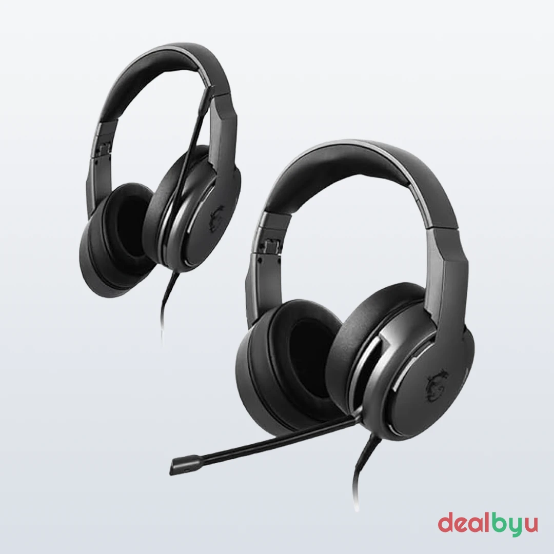 MSI Immerse GH40 ENC — Wired USB Gaming Headset, 7.1 Surround, Detachable boom mic