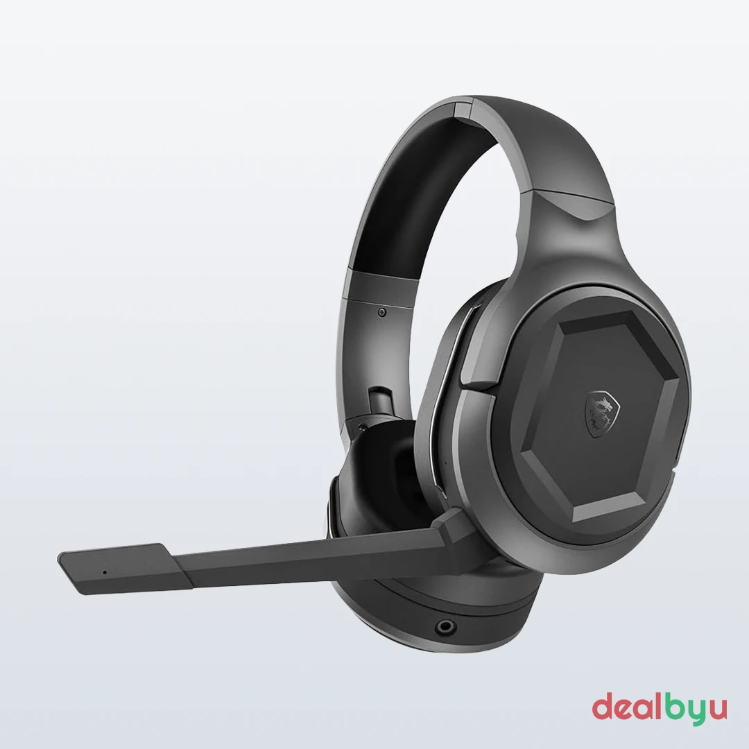 MSI Immerse GH50 Wireless — Wireless 2.4GHz Gaming Headset, 7.1 Surround, Detachable boom mic