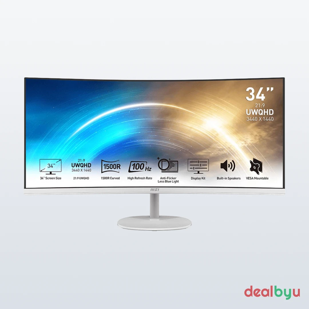 MSI Pro MP341CQ 34-inch UWQHD 100Hz Monitor