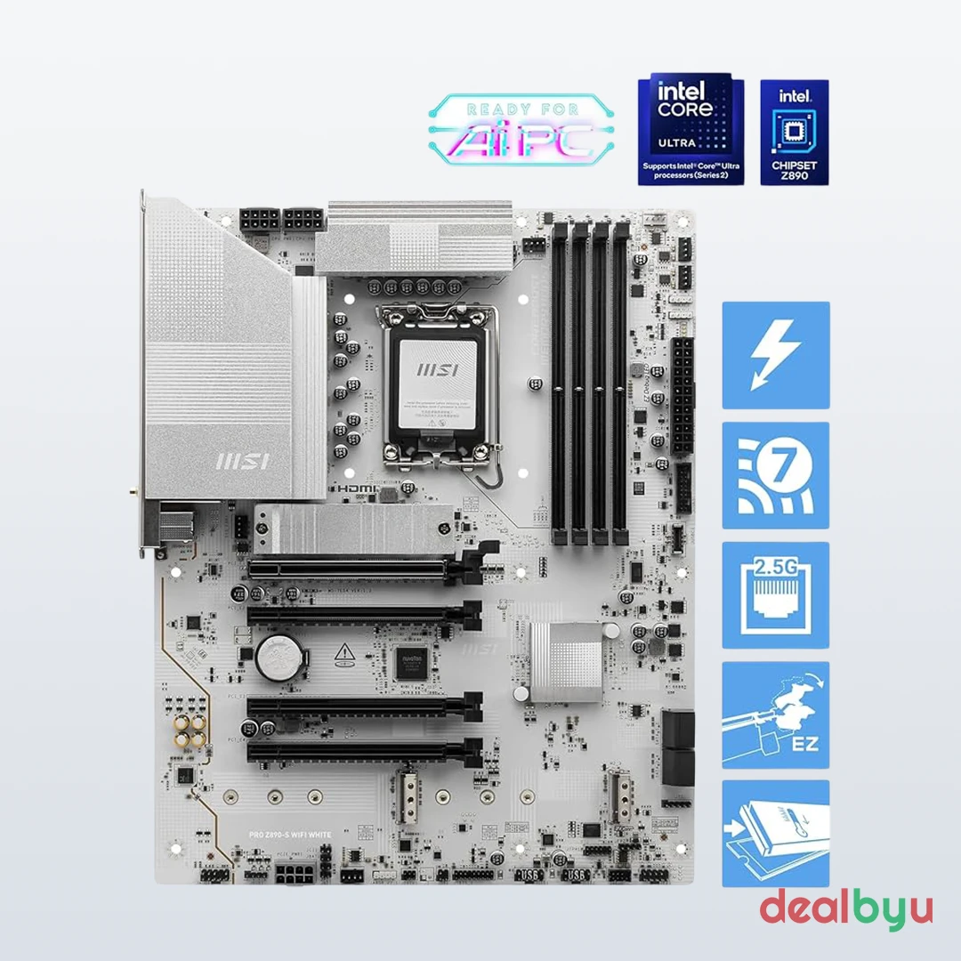 MSI PRO Z890-S WIFI White Motherboard
