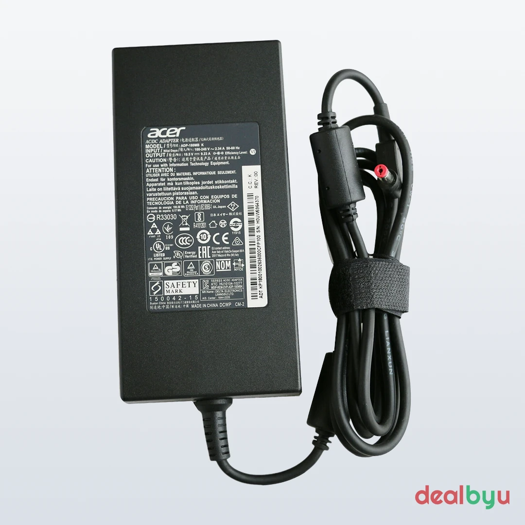 Acer 180W Laptop Power Adapter (Delta ADP-180MB, 19.5V 9.23A, 5.5x1.7mm) KP.18001.005