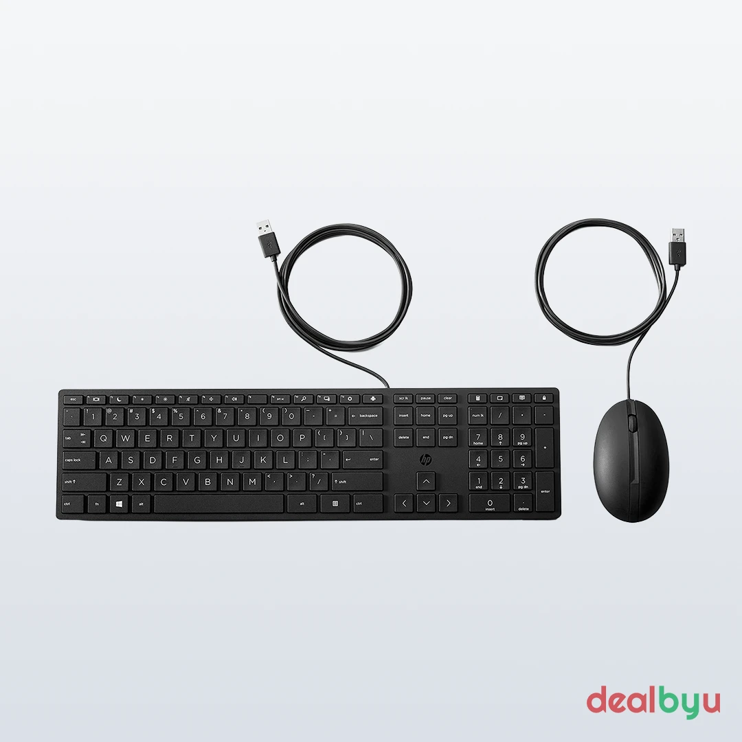 HP 320MK Combo — Wired Keyboard + Mouse Combo