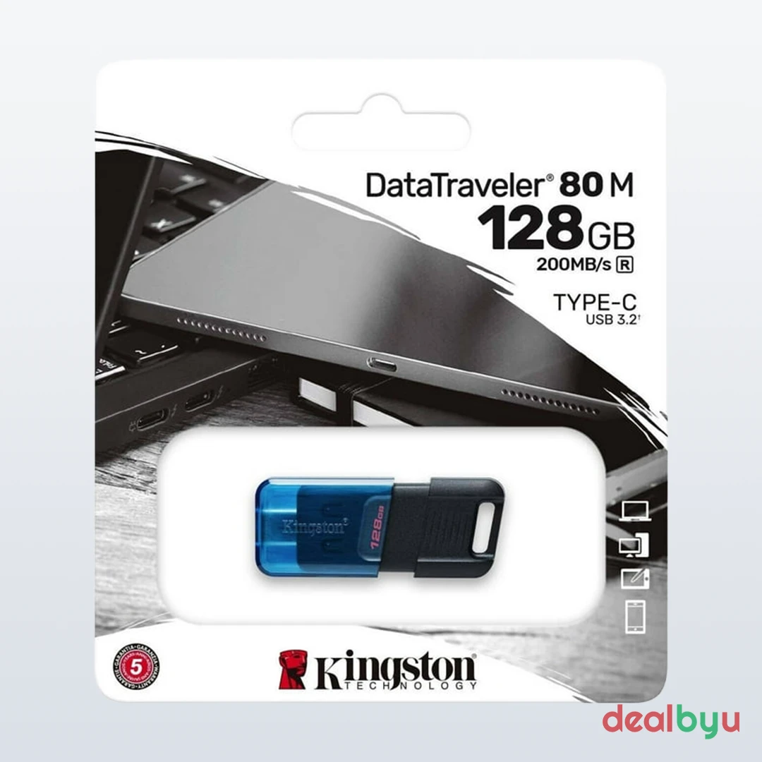 Kingston DataTraveler 80 Type-C 128 GB USB 3.2 Gen1 Pen Drive