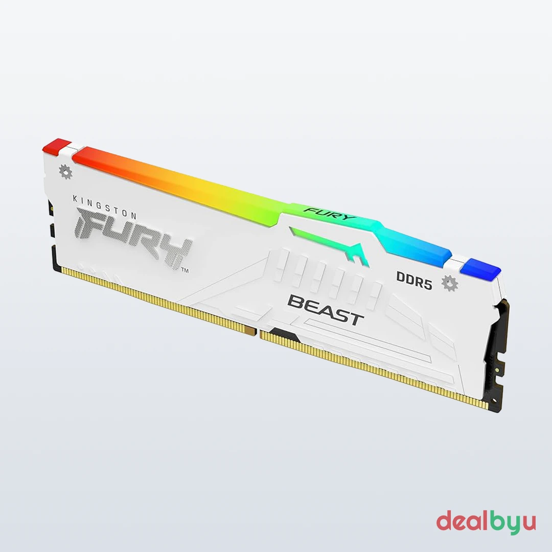 Kingston FURY Beast DDR5 16 GB (1 × 16 GB) 5200 MT/s CL40 White Desktop Memory Module