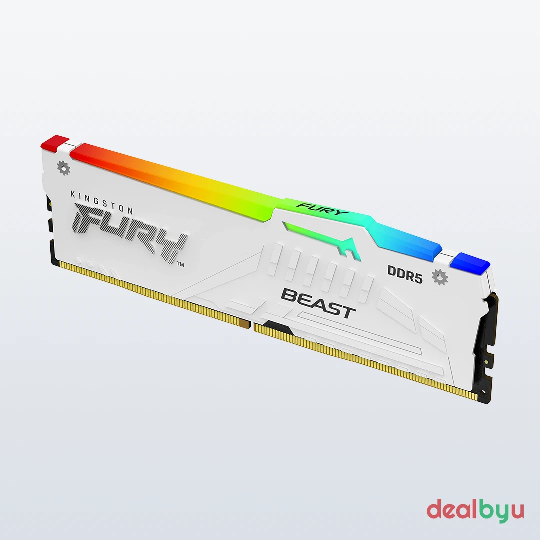Kingston FURY Beast DDR5 16 GB (1 × 16 GB) 6000 MT/s CL36 White Desktop Memory Module