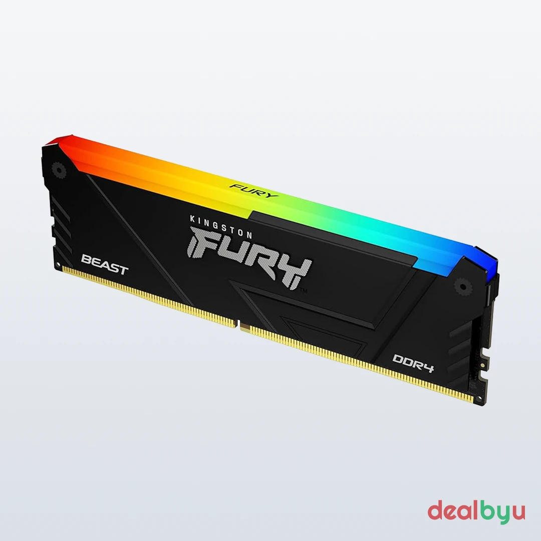 Kingston FURY Beast RGB DDR4 8 GB (1 × 8 GB) 3200 MT/s CL16 RGB Desktop Memory Module
