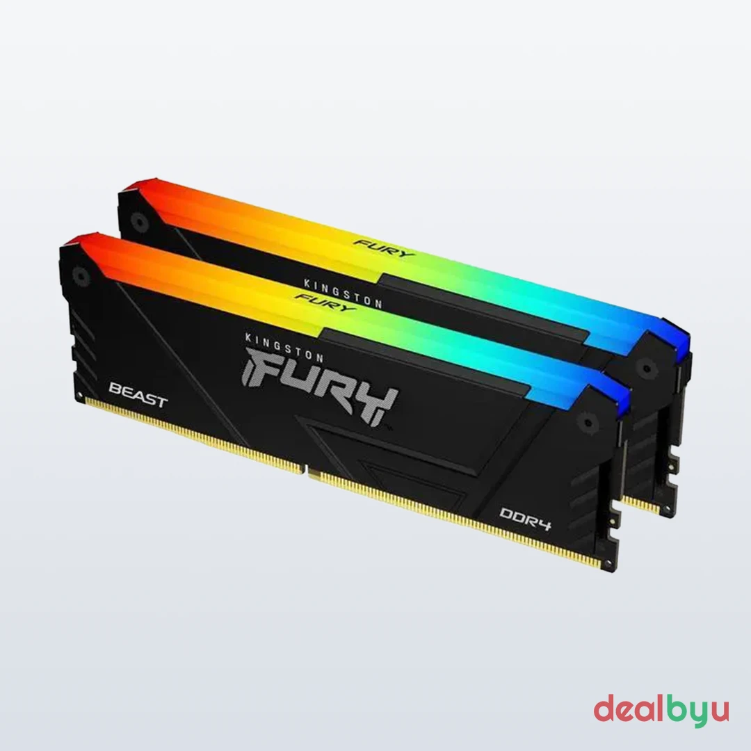 Kingston FURY Beast RGB DDR4 16 GB (1 × 16 GB) 3600 MT/s CL18 RGB Desktop Memory Module