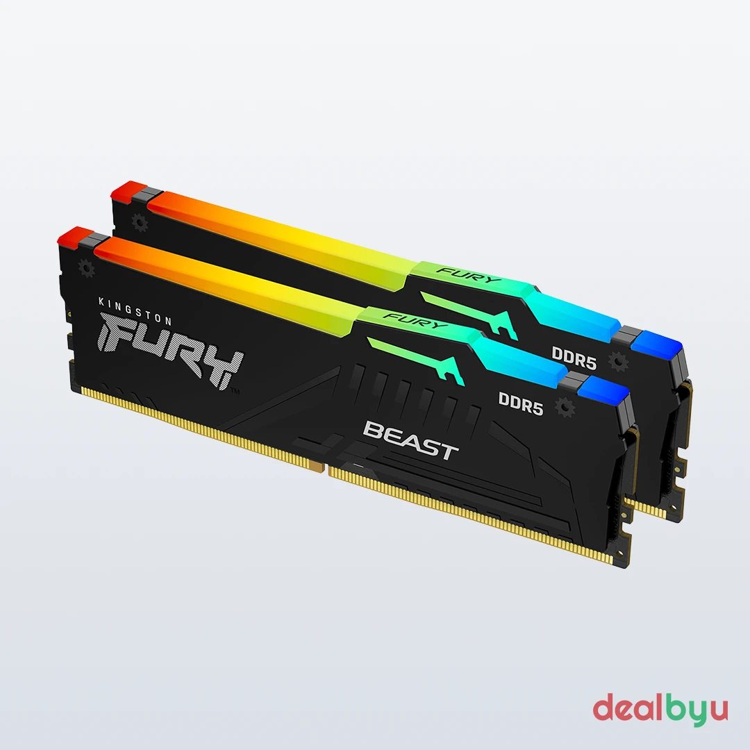 Kingston FURY Beast RGB DDR5 32 GB (2 × 16 GB) 6000 MT/s RGB Desktop Memory Kit