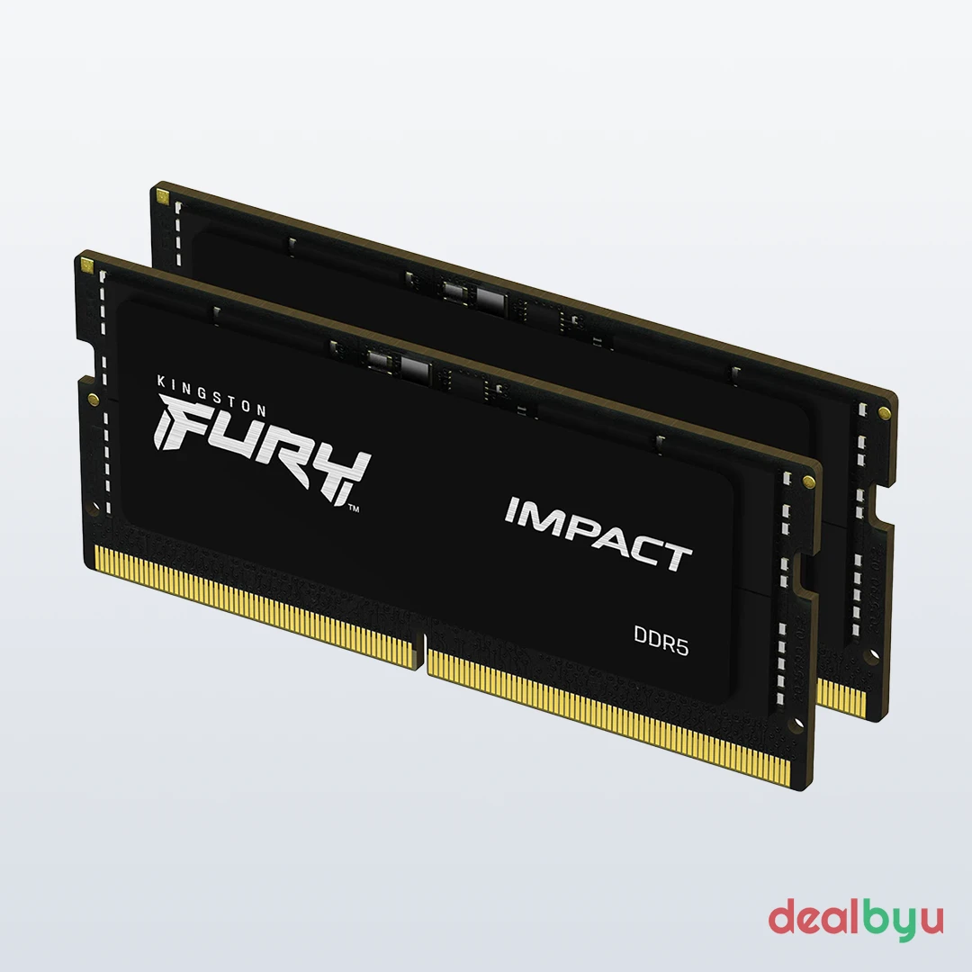 Kingston FURY Impact DDR5 32 GB (2 × 16 GB) 5600 MT/s CL40 Laptop Memory Kit (SO-DIMM)