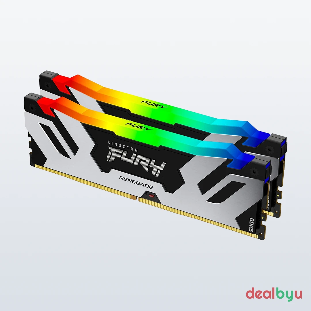 Kingston FURY Renegade RGB DDR5 32 GB (2 × 16 GB) 7200 MT/s CL38 RGB Silver/Black Desktop Memory Kit