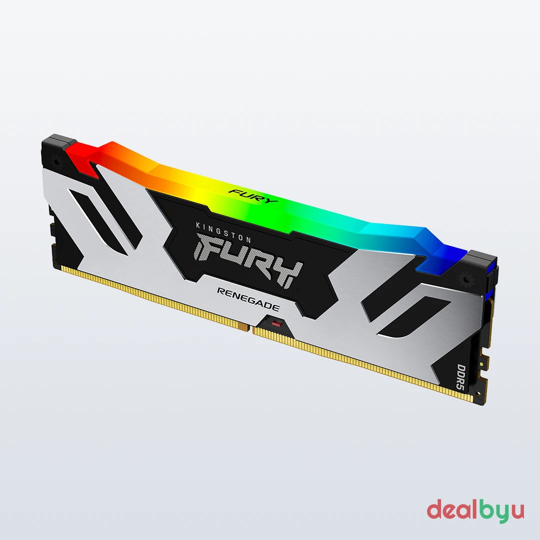 Kingston FURY Renegade RGB DDR5 64 GB (2 × 32 GB) 6000 MT/s CL32 RGB Silver/Black Desktop Memory Kit