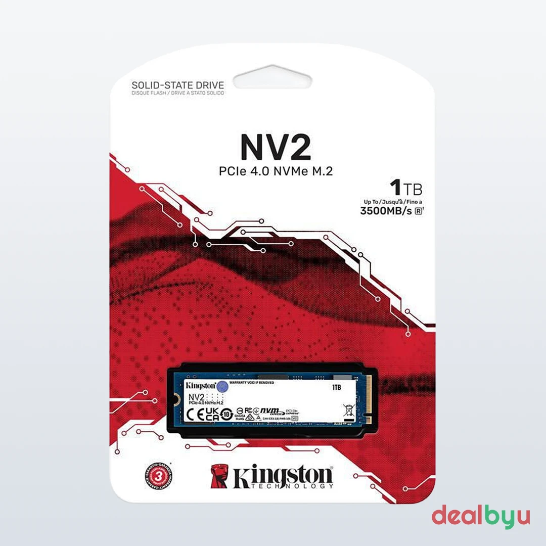 Kingston NV2 1 TB PCIe 4.0 NVMe M.2 2280 SSD (SNV2S/1000G)
