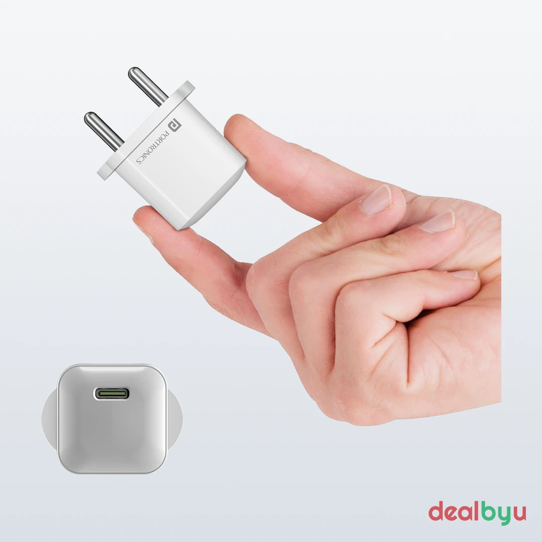 Portronics Adapto 20 Lite (20W GaN Wall Charger)