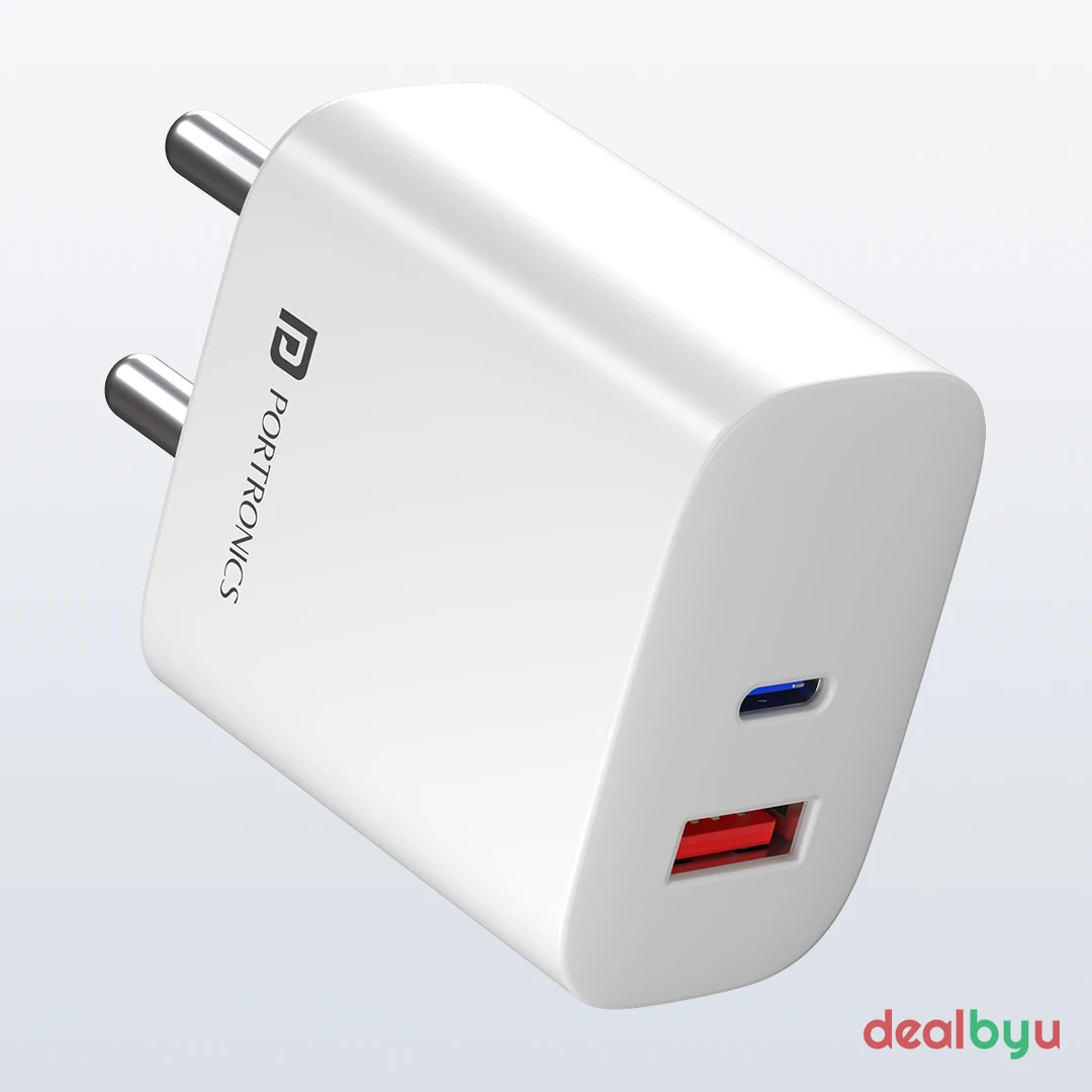Portronics Adapto 45 Plus (45W Dual-Port GaN Charger)