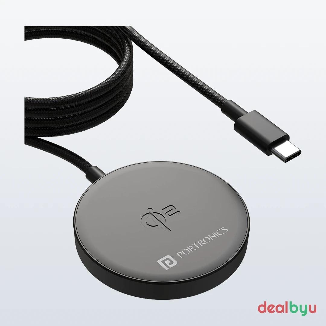 Portronics Quikk (15W Qi2 Magnetic Wireless Charger)