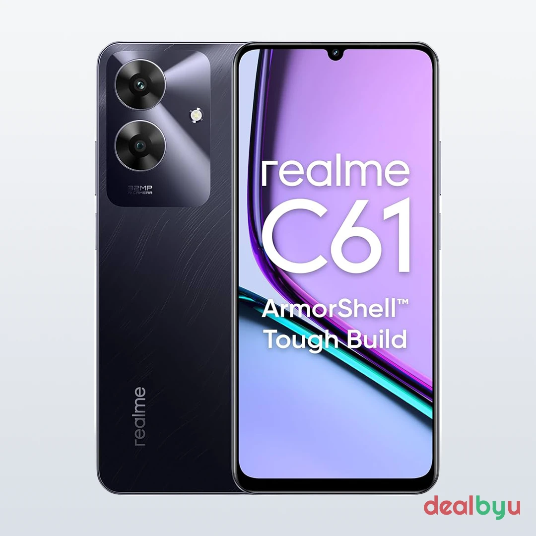 Realme C61 — UNISOC Tiger T612, 4 GB / 64 GB, 6.74" LCD 90 Hz, 5000 mAh