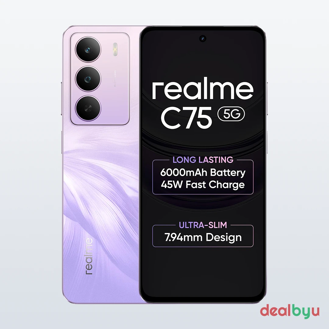 Realme C75 5G — Dimensity 6300, 4 GB / 64 GB, 6.67" LCD 120 Hz, 6000 mAh
