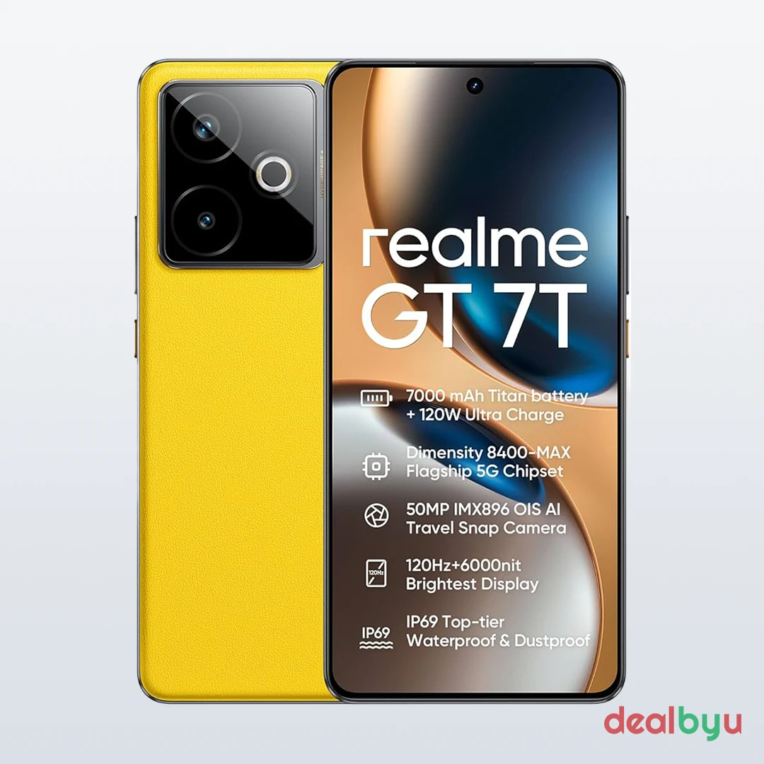 Realme GT 7T 5G — Dimensity 8400-MAX, 8 GB / 256 GB, 6.8" AMOLED 120 Hz, 7000 mAh