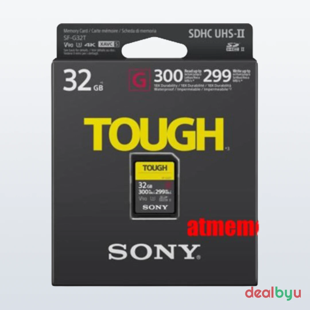 Sony SF-G Tough SD 32 GB SDXC Memory Card (U3 V90, 300 MB/s)