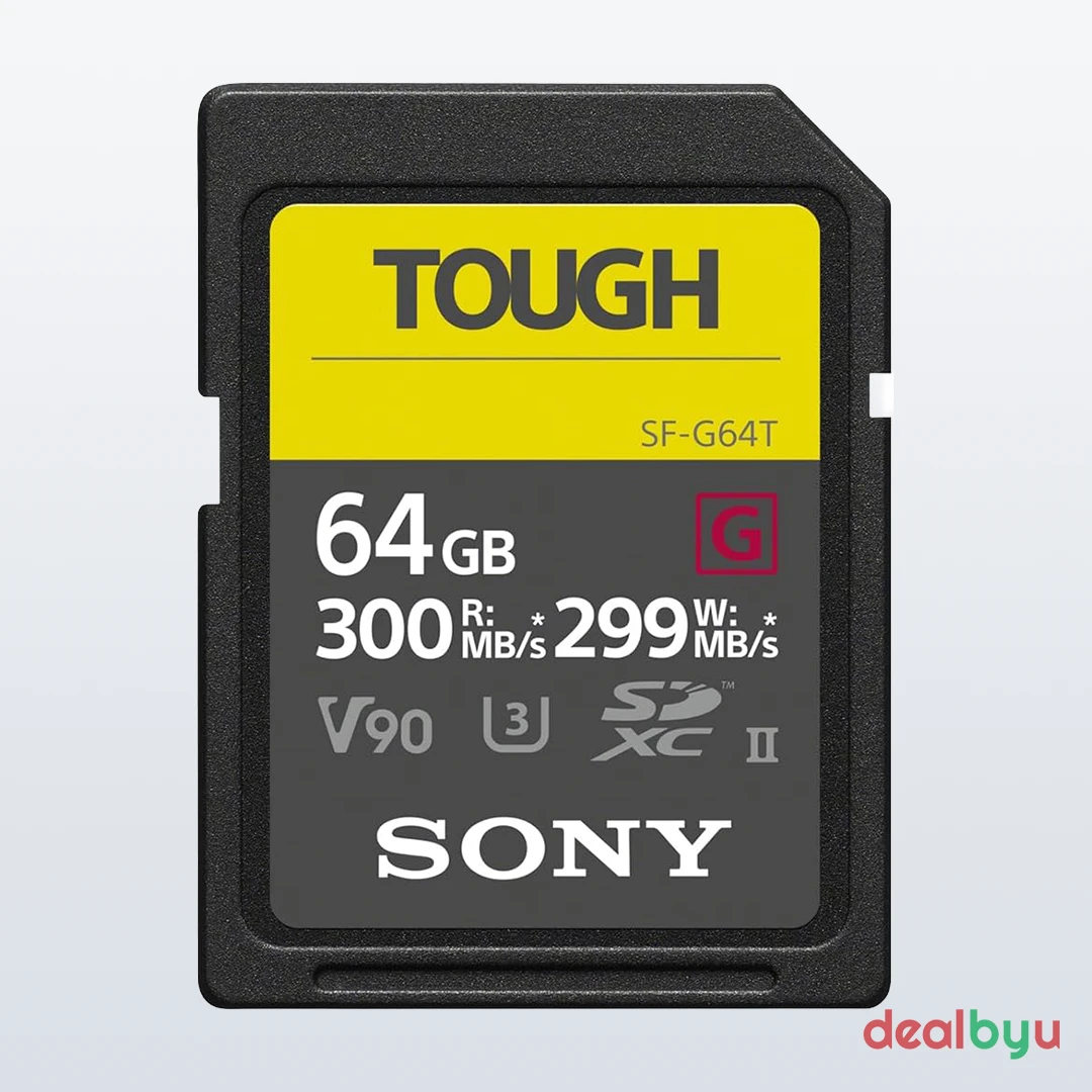 Sony SF-G Tough SD 64 GB SDXC Memory Card (U3 V90, 300 MB/s)