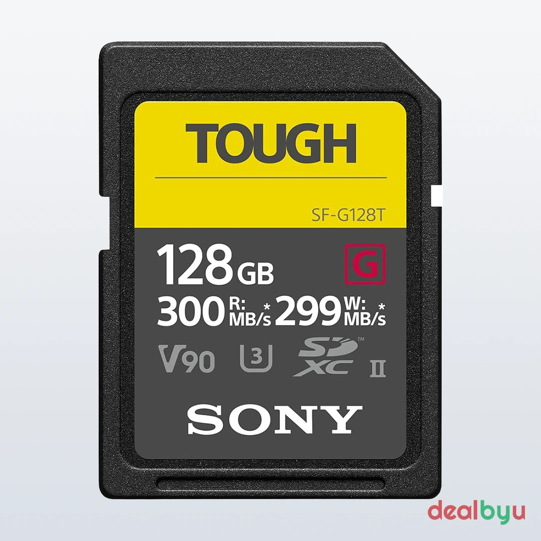 Sony SF-G Tough SD 128 GB SDXC Memory Card (U3 V90, 300 MB/s)