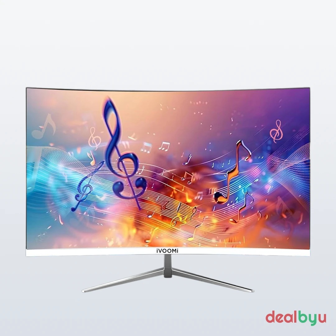 iVOOMi 27-Inch Frameless Curved LED Monitor (White, 100Hz)