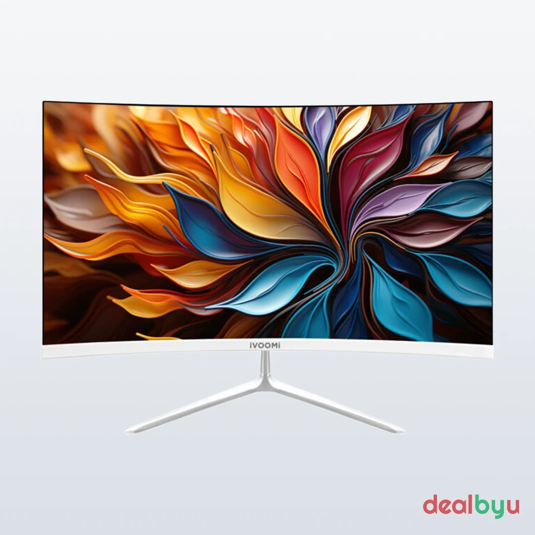 iVOOMi 27-Inch Frameless Flat LED Monitor (White, 100Hz)