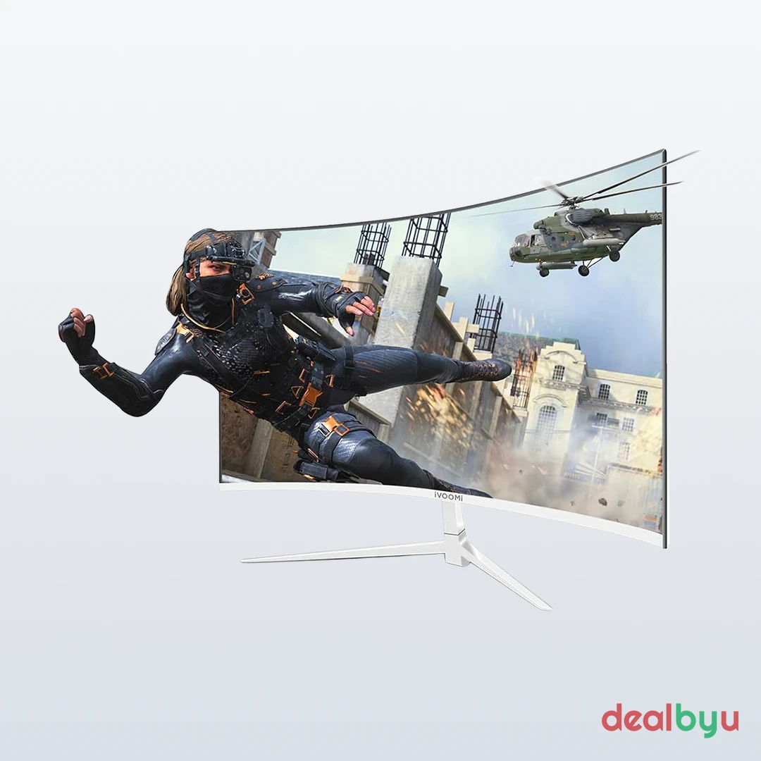 iVOOMi 32-Inch Curved LED Monitor (White, 100Hz)