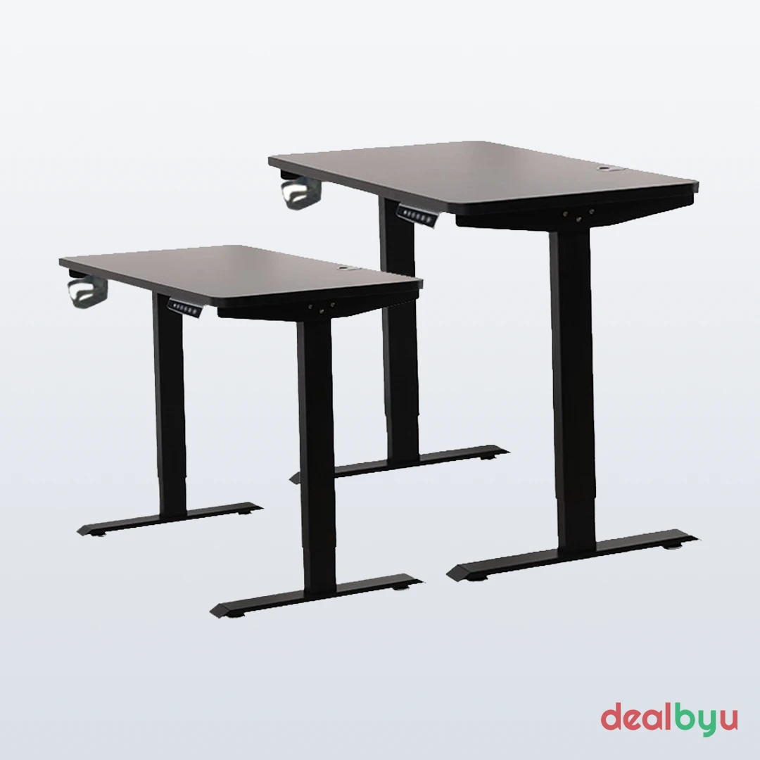 iVOOMi Compudesk (Hydraulic Computer Desk) Dark Brown with Black Frame