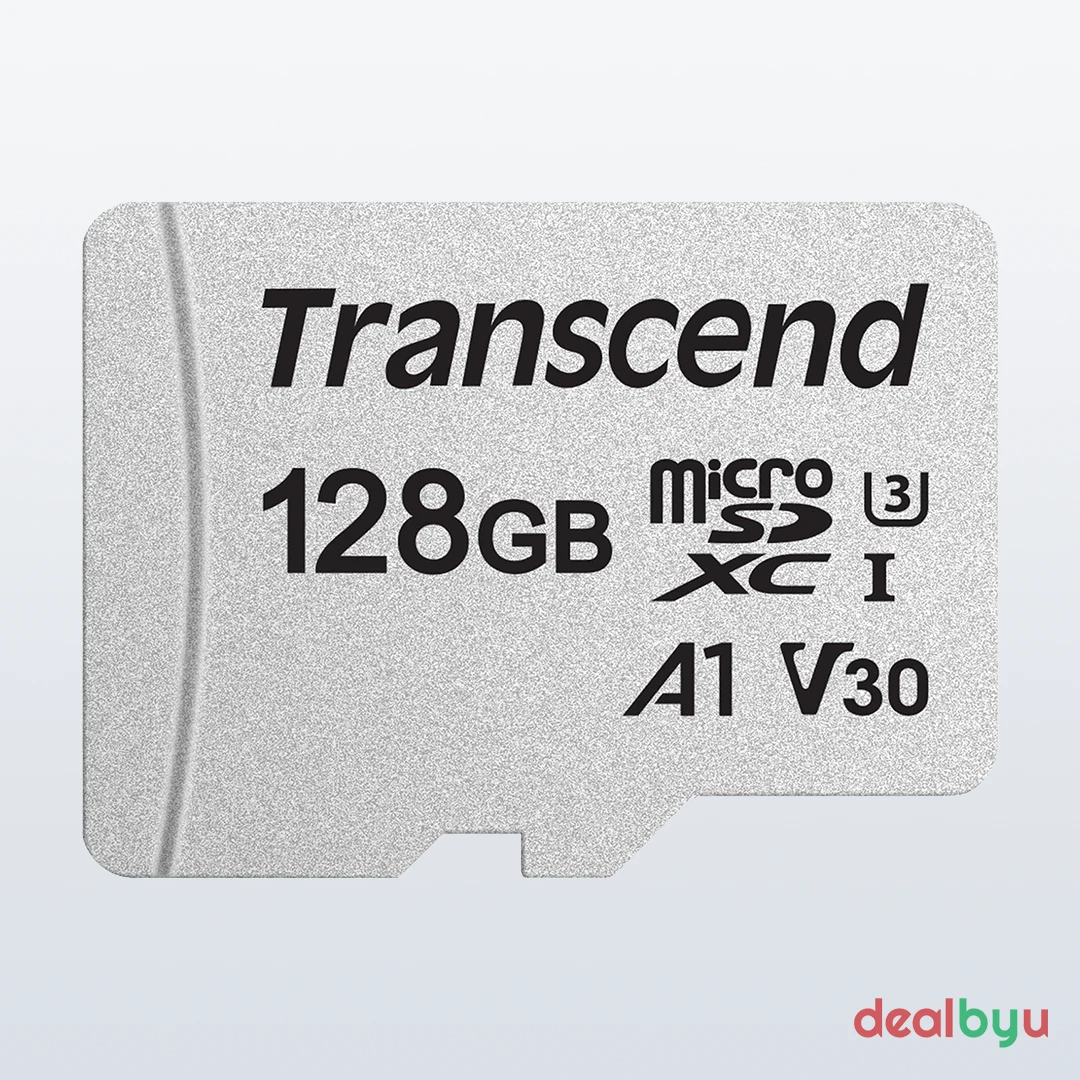 Transcend 300S microSD 128 GB microSDXC Memory Card (C10 U3 V30 A1, 100 MB/s)
