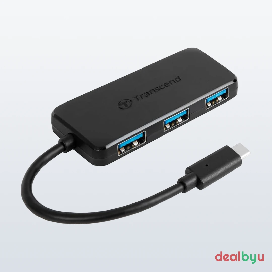 Transcend HUB2C SuperSpeed USB 3.1 Gen 1 USB-C 4-Port Hub (TS-HUB2C) — USB-C to 4-port USB-A hub, USB 3.1 Gen 1