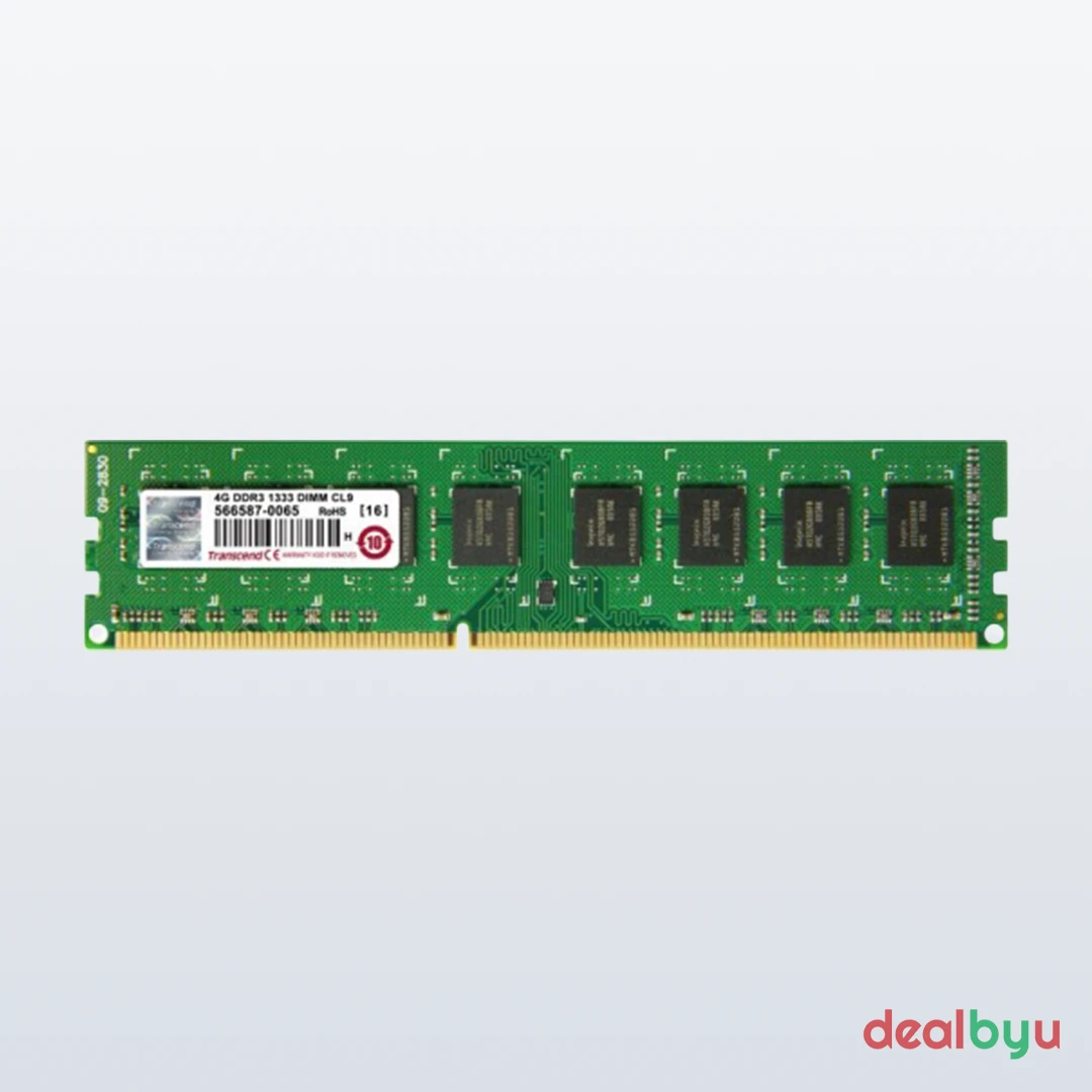 Transcend JetRam DDR3 4 GB (1 × 4 GB) 1333 MT/s CL9 Green Desktop Memory Module
