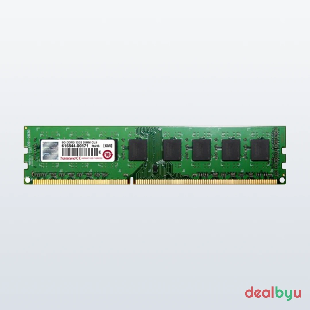 Transcend JetRam DDR3 8 GB (1 × 8 GB) 1333 MT/s CL9 Green Laptop Memory Module (SO-DIMM)
