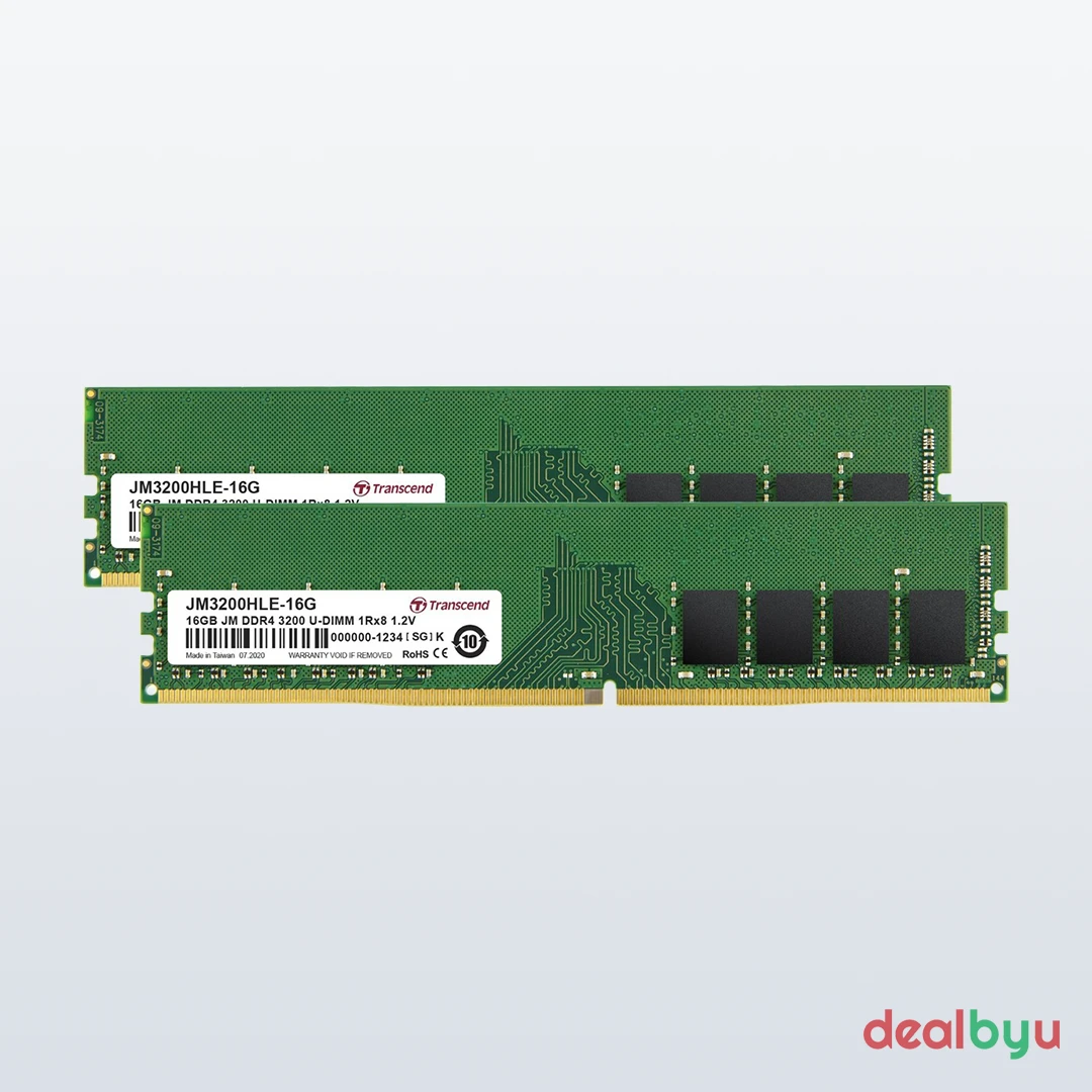 Transcend JetRam DDR4 16 GB (1 × 16 GB) 3200 MT/s CL22 Green Desktop Memory Module