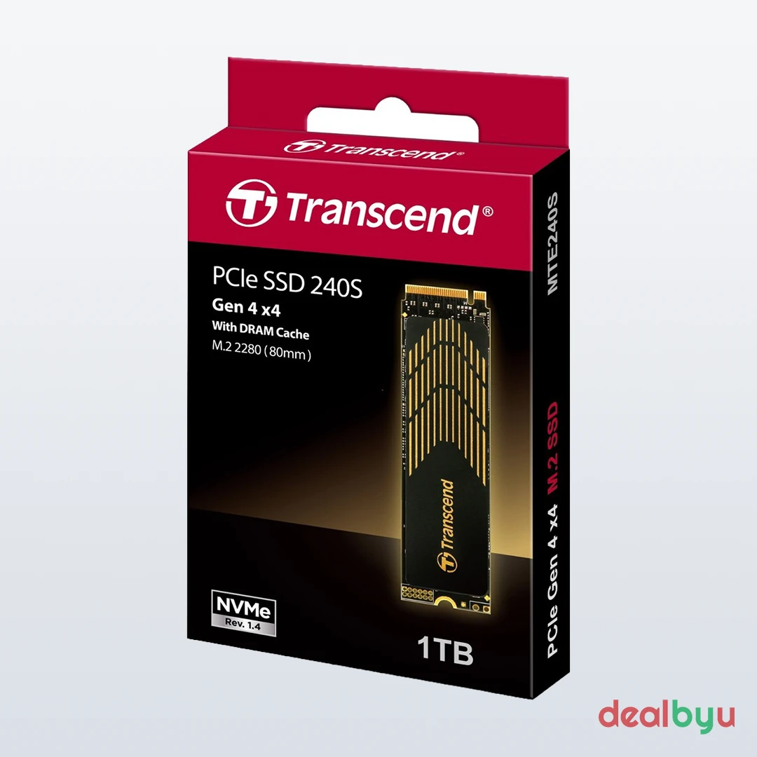 Transcend MTE240S 1 TB PCIe 4.0 NVMe M.2 2280 SSD (TS1TMTE240S)