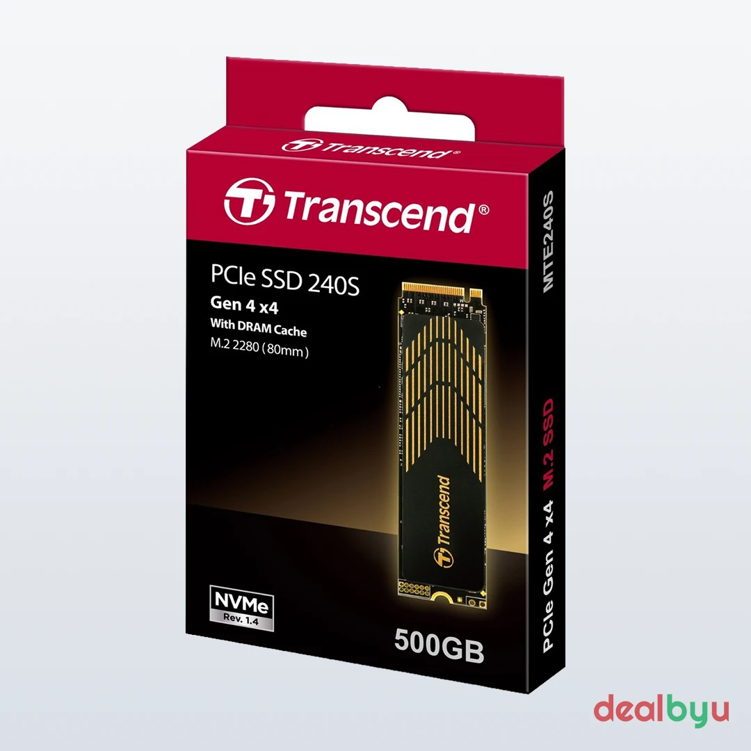 Transcend MTE240S 500 GB PCIe 4.0 NVMe M.2 2280 SSD (TS500GMTE240S)