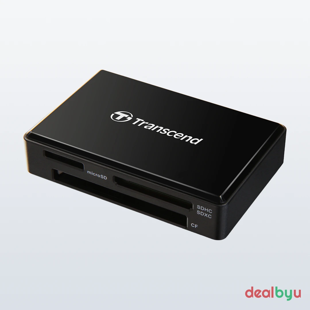 Transcend RDF8 USB 3.1 Gen 1 Multi Card Reader (TS-RDF8K2) — SD + microSD + CompactFlash reader, USB 3.1 Gen 1