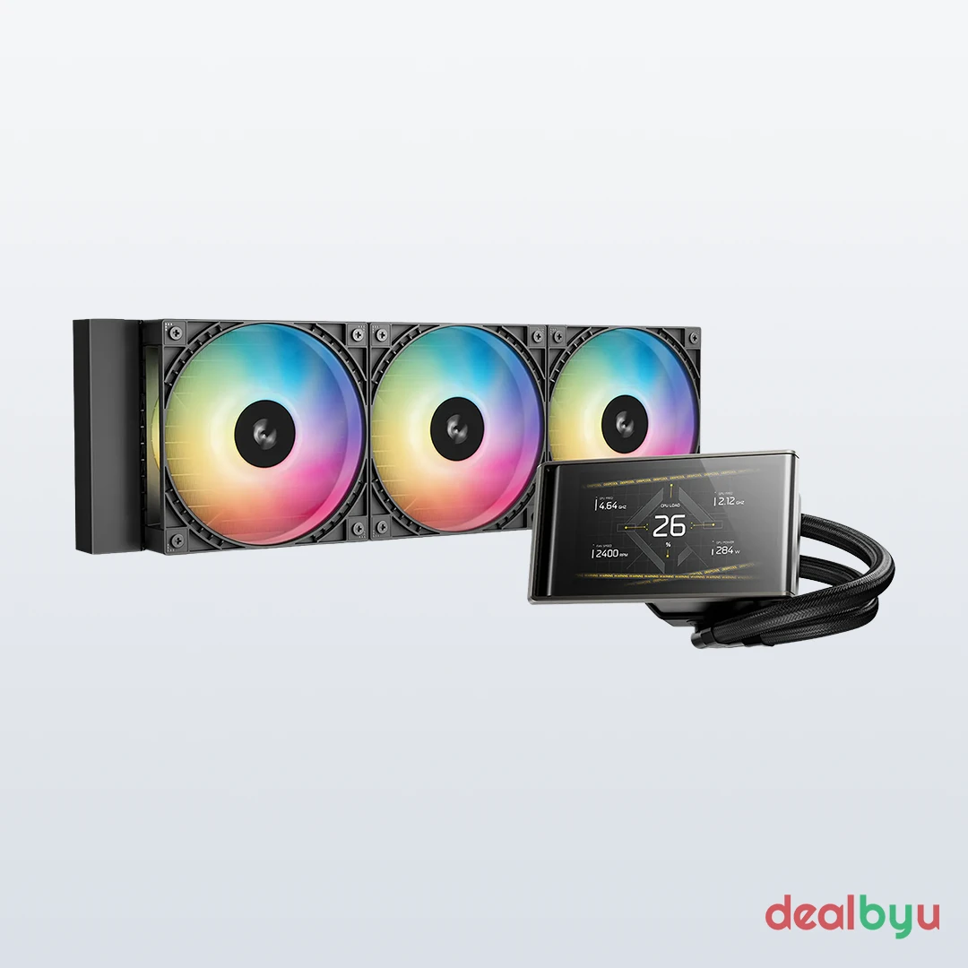 DeepCool LT360 Vision ARGB — 360mm AIO Liquid CPU Cooler with LCD Display