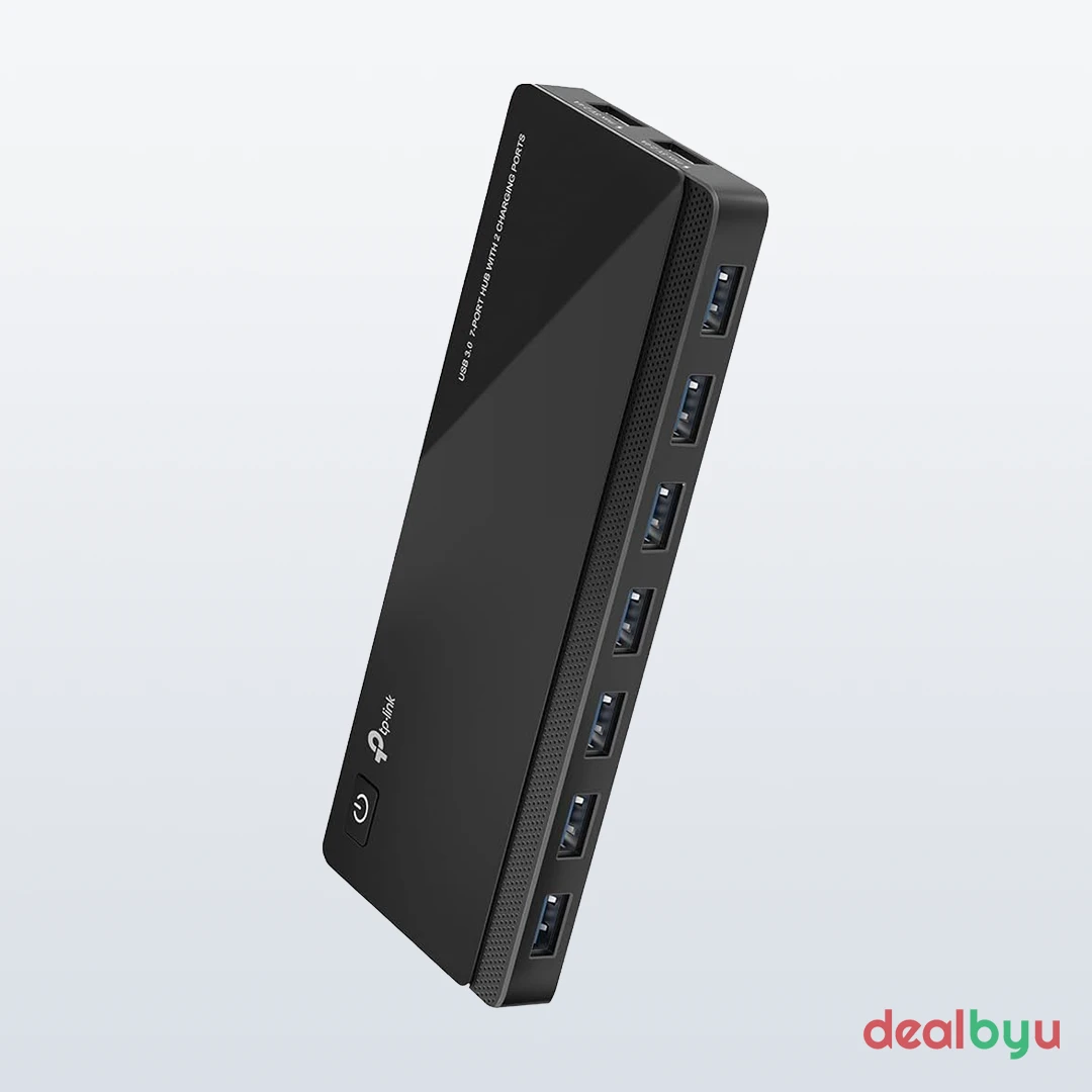 TP-Link UH720 Powered USB 3.0 7-Port Hub with 2 Charging Ports — 7x USB 3.0 data + 2x USB 2.4A charging, USB 3.0, up to 5 Gbps