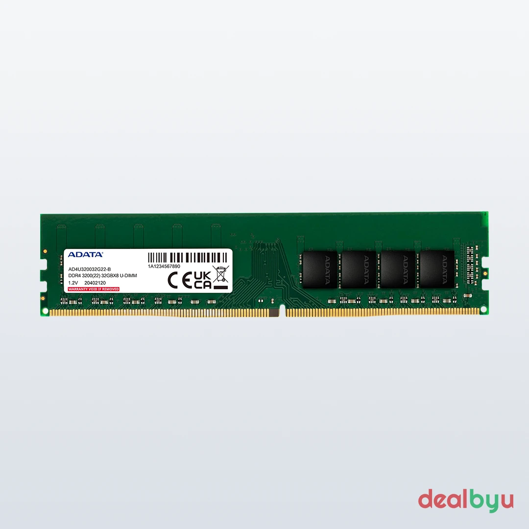 ADATA Premier DDR4 32 GB (1 × 32 GB) 3200 MT/s CL22 Green Desktop Memory Module