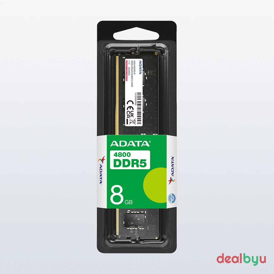 ADATA Premier DDR5 8 GB (1 × 8 GB) 4800 MT/s CL40 Green Desktop Memory Module