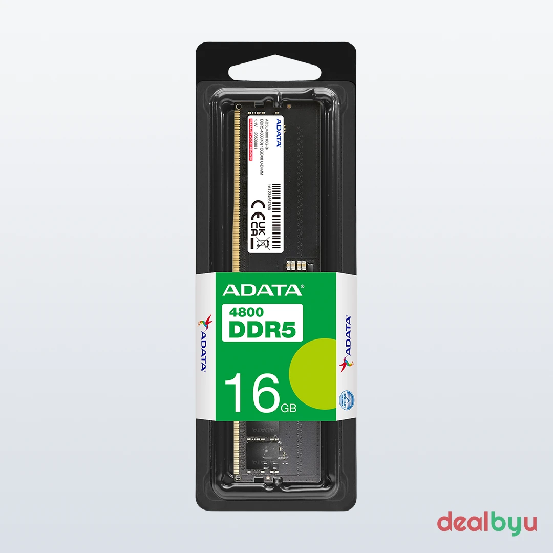 ADATA Premier DDR5 16 GB (1 × 16 GB) 4800 MT/s CL40 Green Desktop Memory Module