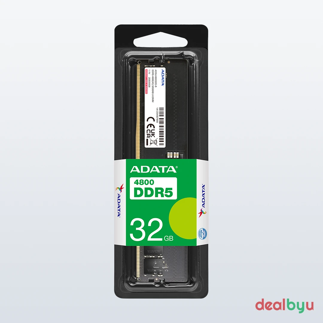 ADATA Premier DDR5 32 GB (1 × 32 GB) 4800 MT/s CL40 Green Desktop Memory Module