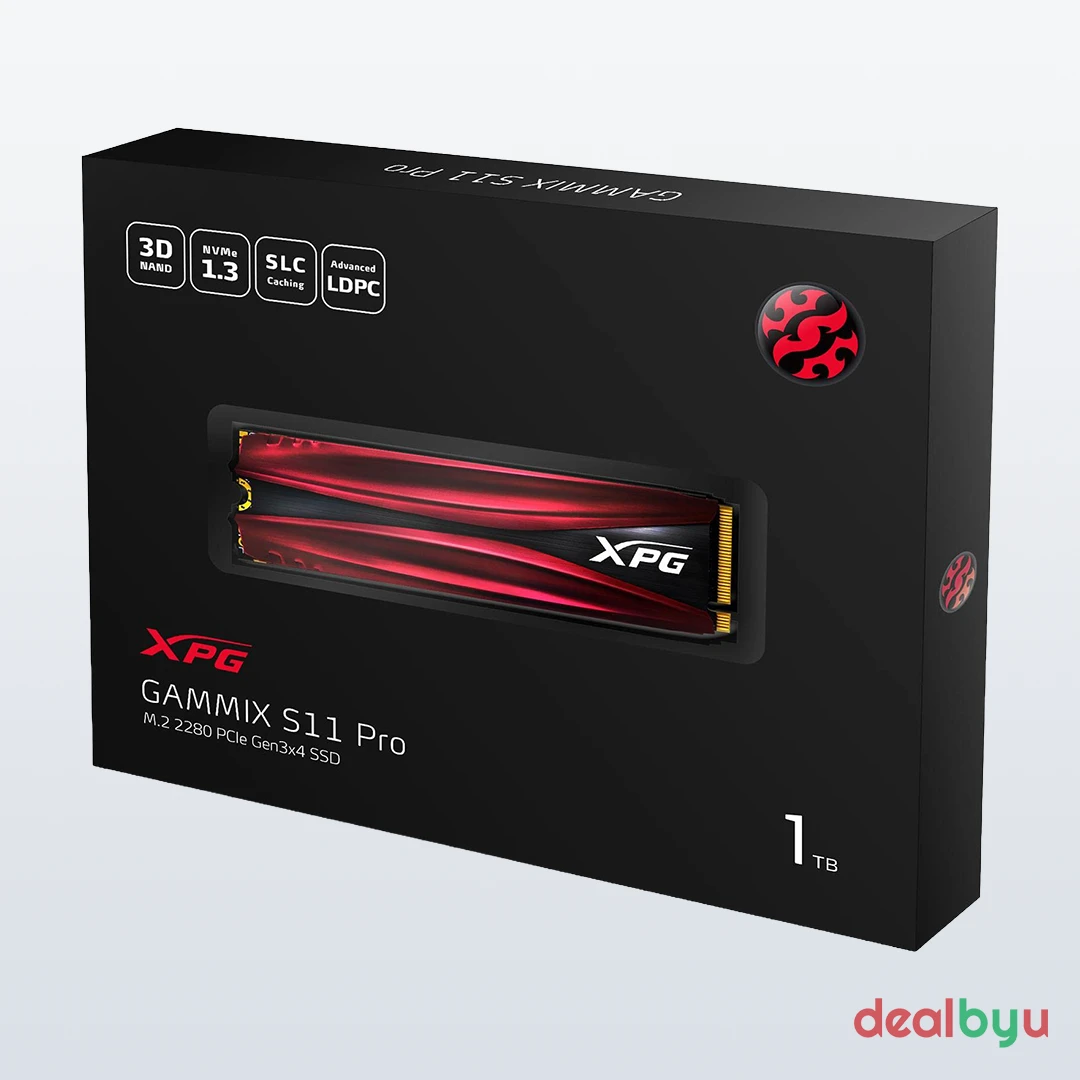 ADATA XPG GAMMIX S11 Pro 1 TB PCIe 3.0 NVMe M.2 2280 SSD (AGAMMIXS11P-1TT-C)